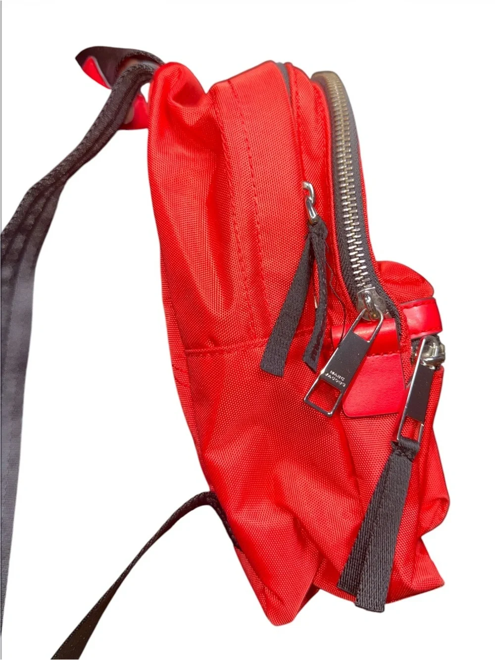 Marc Jacobs Hot Red Mini Backpack Nylon Logo Bag Y2K Streetwear